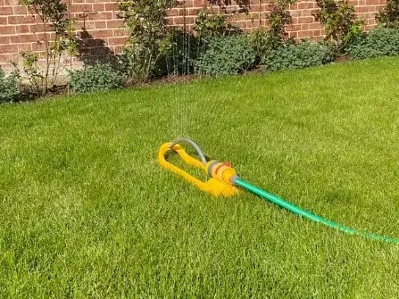 Sprinkler on lawn